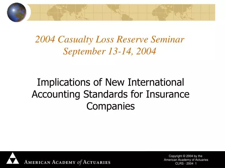 2004 casualty loss reserve seminar september 13 14 2004