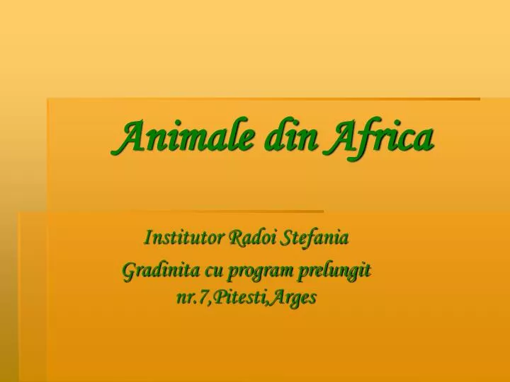animale din africa