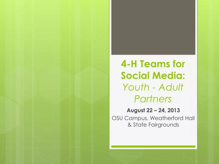 4 h teams for social media youth adult partners