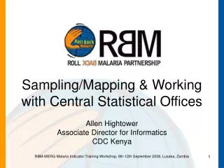 Sampling/Mapping &amp; Working with Central Statistical Offices
