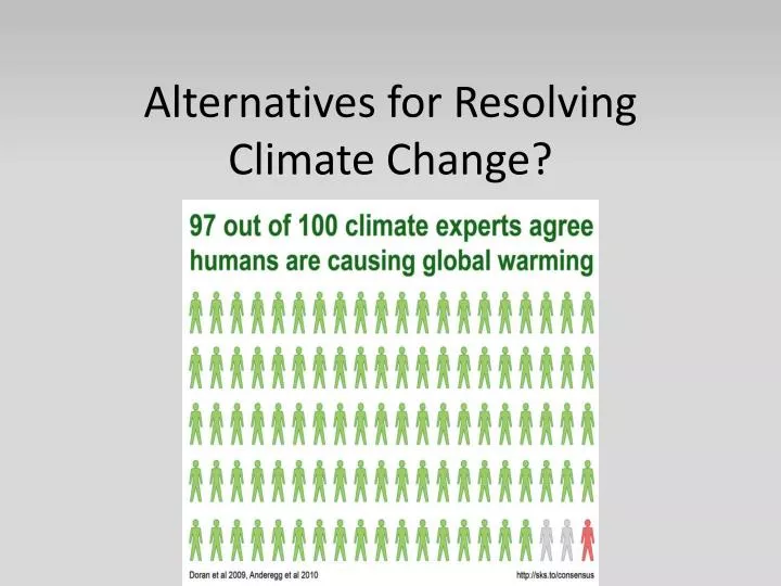 alternatives for resolving climate change