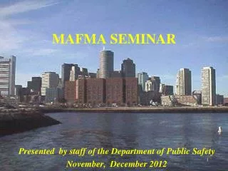 MAFMA SEMINAR