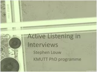 Active Listening in Interviews