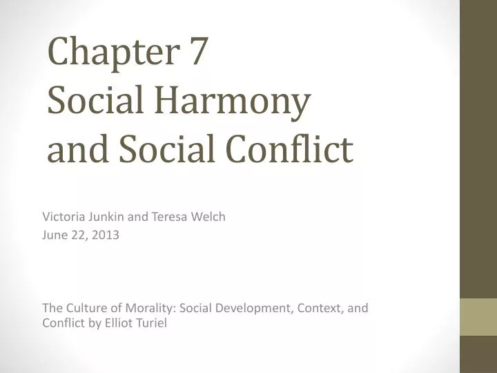 chapter 7 social harmony and social conflict