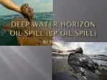 Deep Water Horizon Oil Spill (BP oil spill)
