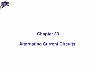 Alternating Current Circuits