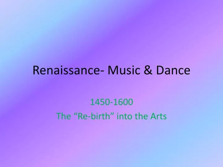 renaissance music dance