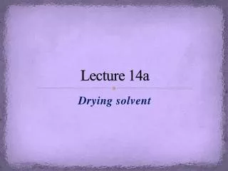 Lecture 14a