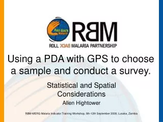 Using a PDA with GPS to choose a sample and conduct a survey.