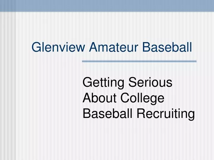 glenview amateur baseball