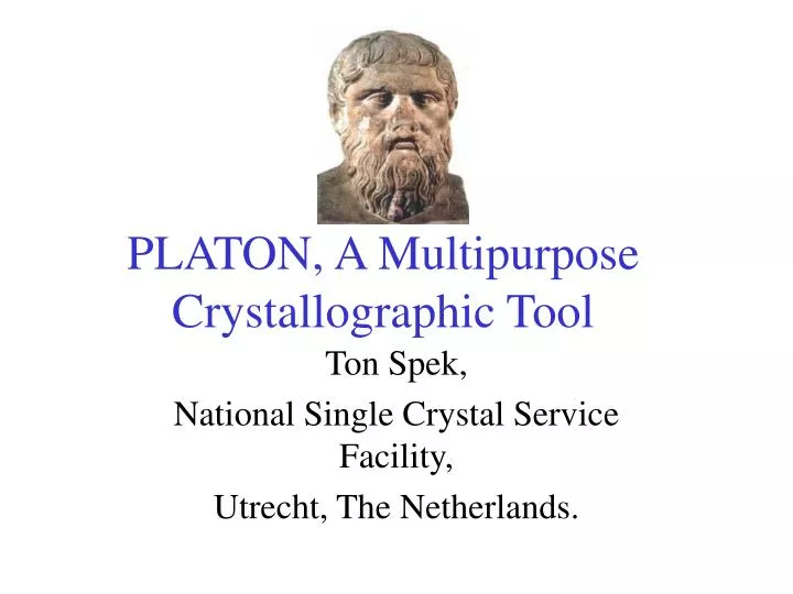 platon a multipurpose crystallographic tool