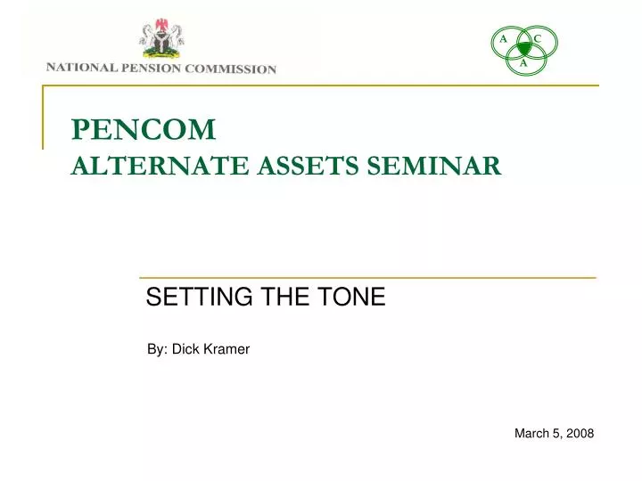 pencom alternate assets seminar