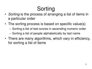 Sorting