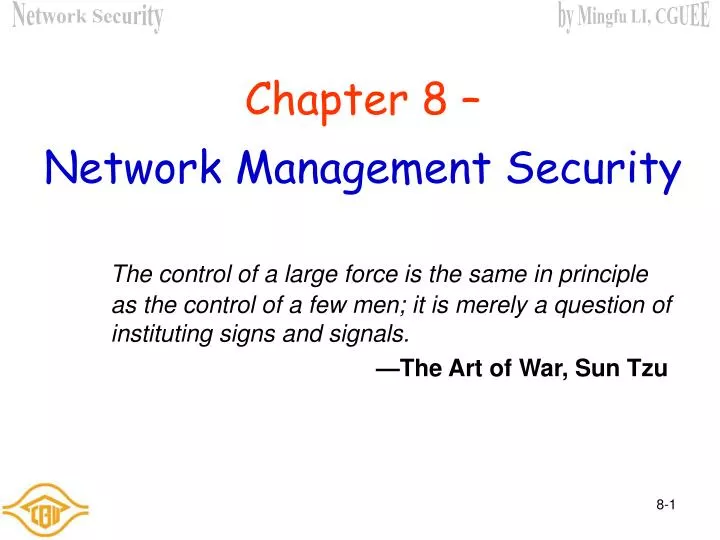 chapter 8 network management security