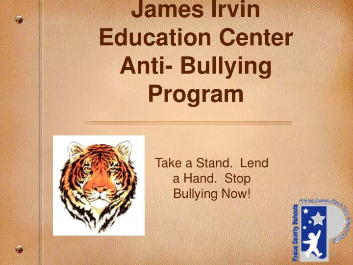 james irvin education center anti bullying program