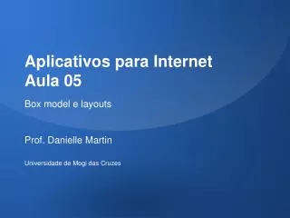 aplicativos para internet aula 05