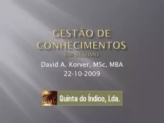gest o de conhecimentos um resumo