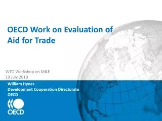 OECD Work on Evaluation of Aid for Trade