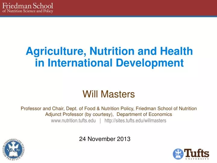 agriculture nutrition and health in international development