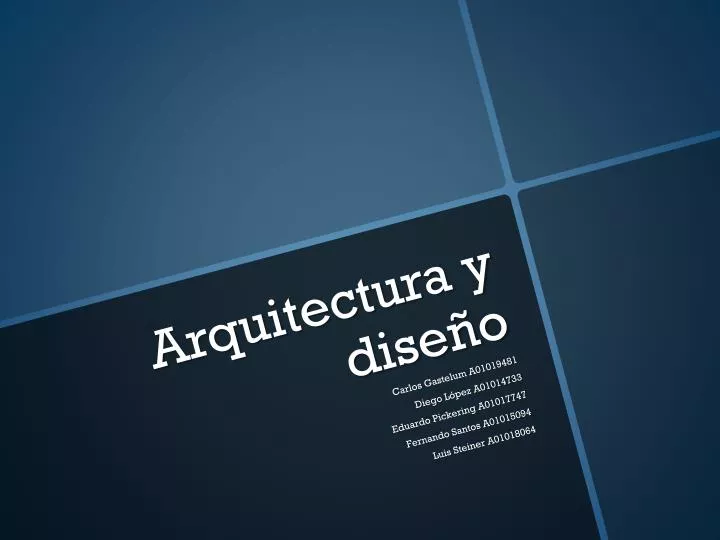 arquitectura y dise o