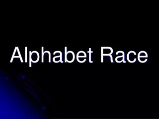 Alphabet Race