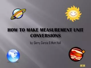 How to make measurement unit conversions