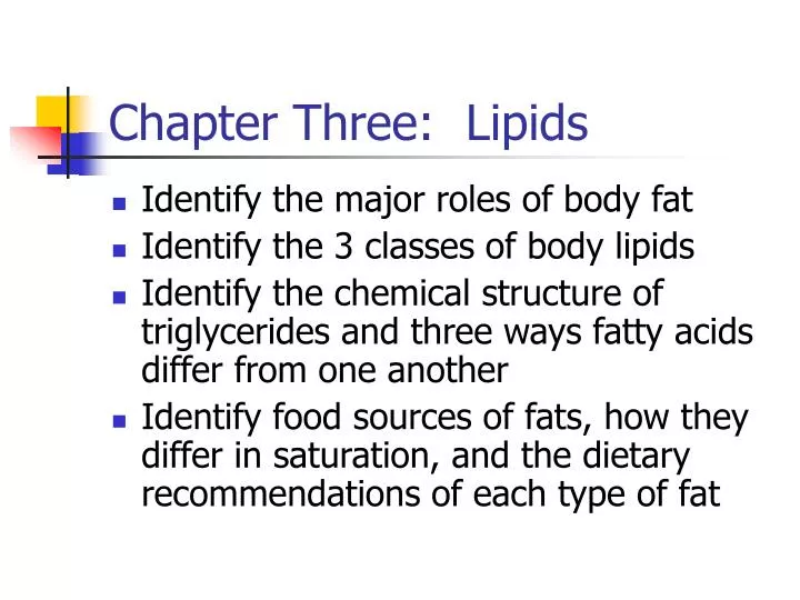 chapter three lipids