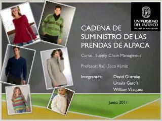 cadena de suministro de las prendas de alpaca
