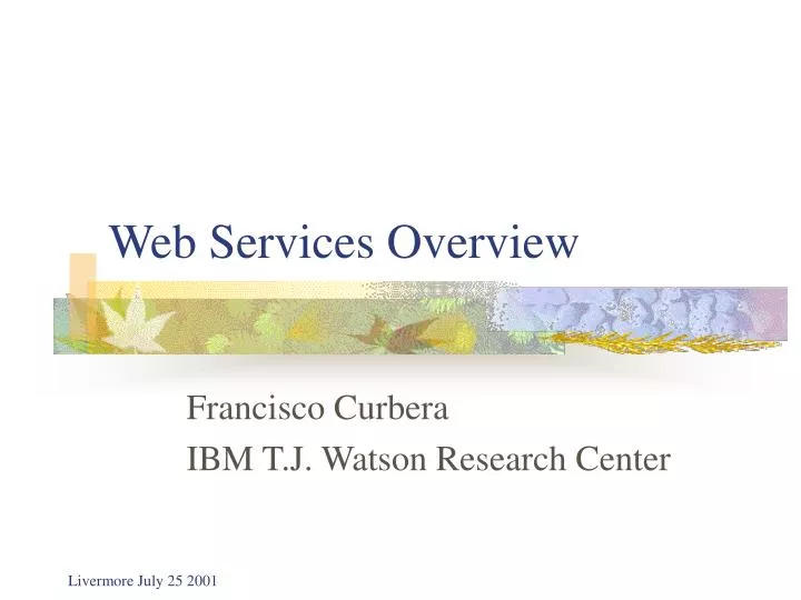 web services overview