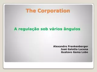 a regula o sob v rios ngulos