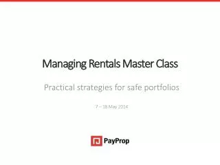 Managing Rentals Master Class