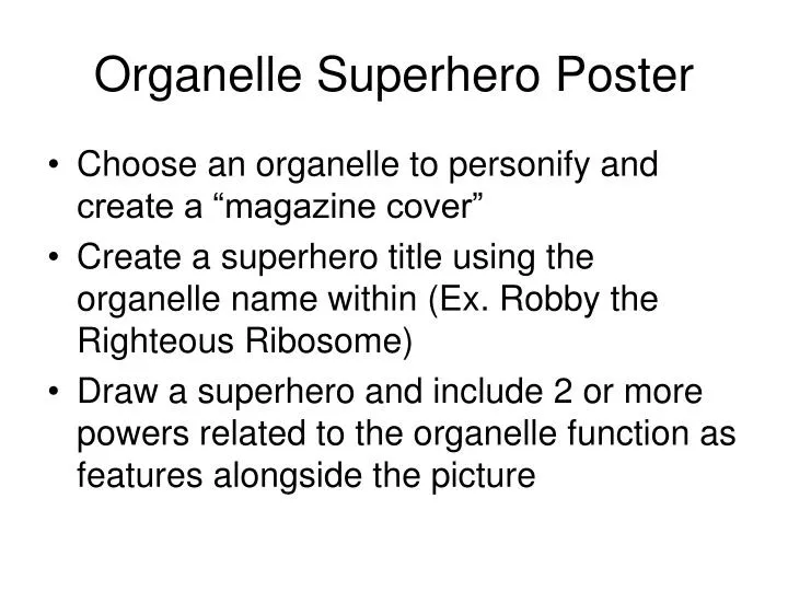 organelle superhero poster