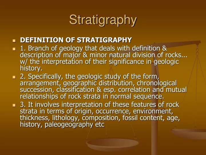 stratigraphy