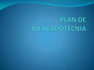 plan de mercadotecnia