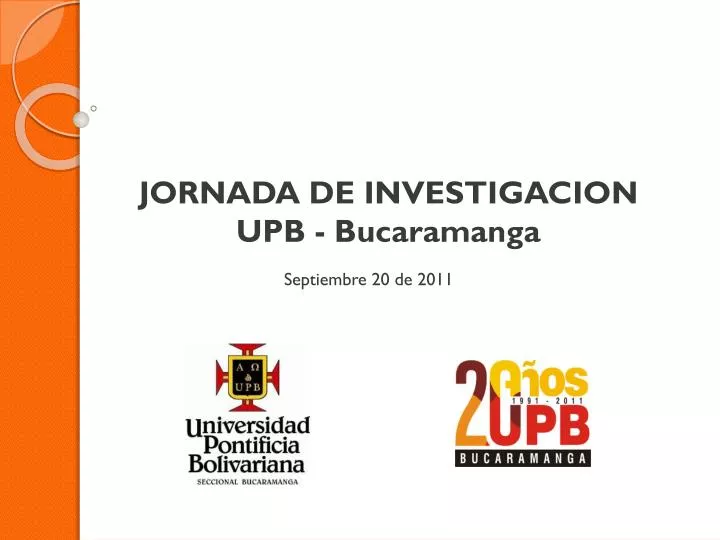 jornada de investigacion upb bucaramanga