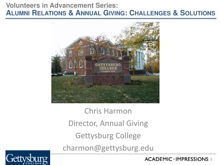 chris harmon director annual giving gettysburg college charmon@gettysburg edu
