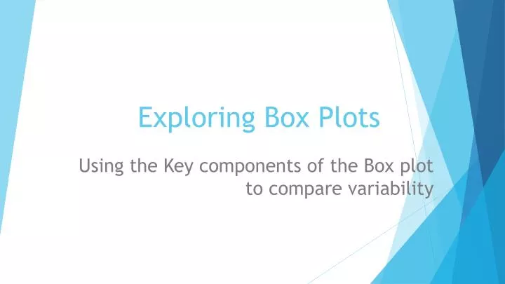 exploring box plots