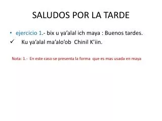 saludos por la tarde