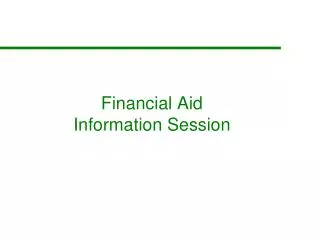 Financial Aid Information Session