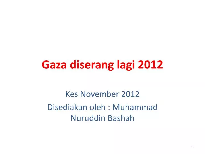 gaza diserang lagi 2012