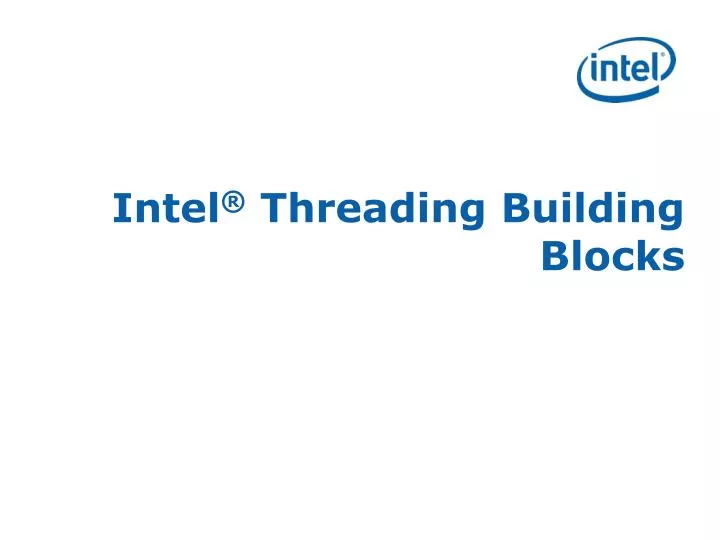 intel threading building blocks