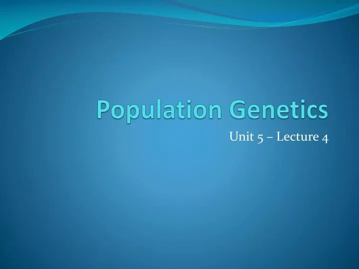 population genetics