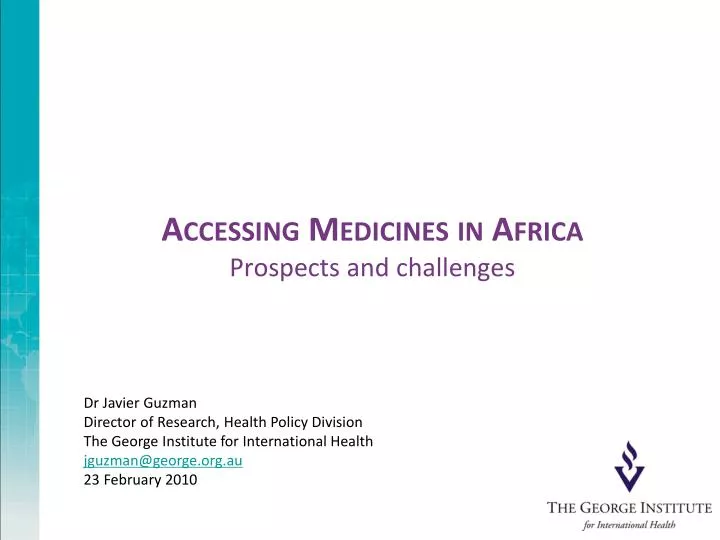 accessing medicines in africa prospects and challenges