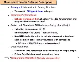 Muon spectrometer Detector Description