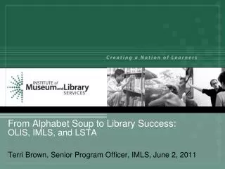 From Alphabet Soup to Library Success: