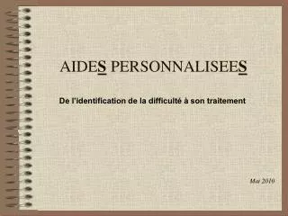 aide s personnalisee s