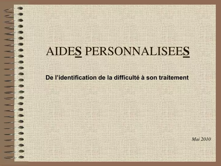 aide s personnalisee s