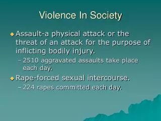 Violence In Society