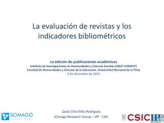 la evaluaci n de revistas y los indicadores bibliom tricos