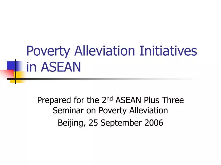 poverty alleviation initiatives in asean
